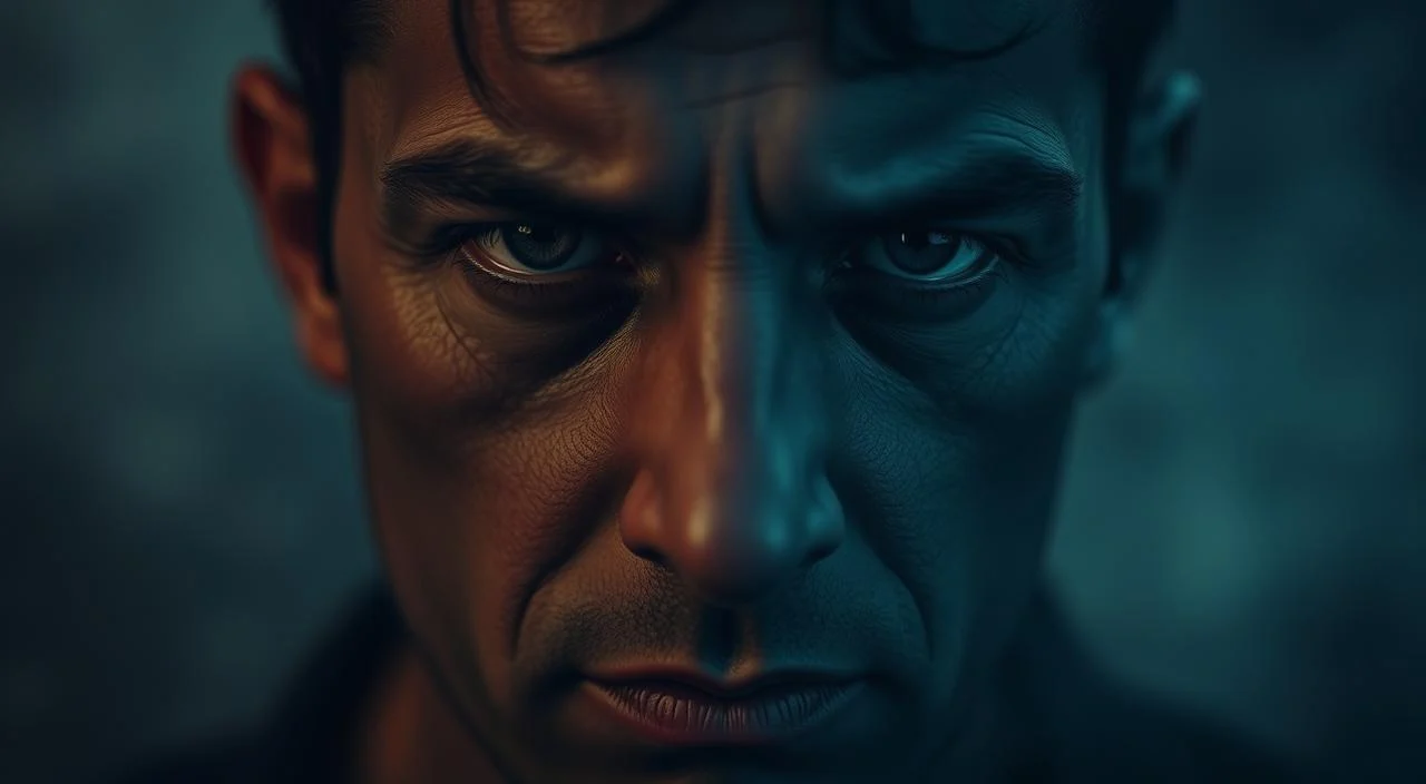 A somber, introspective depiction of the intertwined nature of anxiety and depression. A striking close-up view of a pensive human face, etched with a troubled expression, set against a muted, atmospheric background. Muted hues of blue, gray, and indigo evoke a sense of melancholy, while subtle highlights and shadows add depth and dimension to the subject's features. The lighting is low-key, creating a sense of depth and drama, with a shallow depth of field that focuses the viewer's attention on the face. The overall mood is one of contemplation and inner turmoil, reflecting the complexities of the mental health challenges explored in the article's section on "Compreendendo a Ansiedade da Depressão".