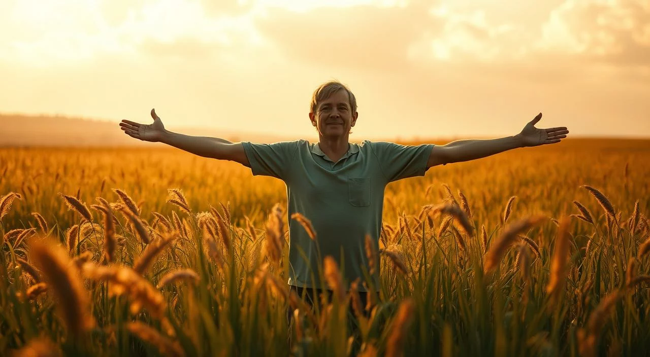 A warm, serene scene depicting a person standing in a field of tall, swaying grasses, their arms outstretched in a gesture of self-acceptance and confidence. Soft, golden sunlight filters through wispy clouds, casting a gentle glow on the figure. The landscape is lush and tranquil, inviting a sense of inner peace and self-assurance. The person's expression is calm and contented, radiating a deep sense of self-love and empowerment. The overall mood is one of introspection, growth, and the embrace of one's authentic self. A warm, serene scene depicting a person standing in a field of tall, swaying grasses, their arms outstretched in a gesture of self-acceptance and confidence. Soft, golden sunlight filters through wispy clouds, casting a gentle glow on the figure. The landscape is lush and tranquil, inviting a sense of inner peace and self-assurance. The person's expression is calm and contented, radiating a deep sense of self-love and empowerment. The overall mood is one of introspection, growth, and the embrace of one's authentic self.